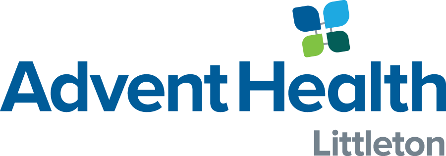 AdventHealth logo with four multicolored petals above the text.