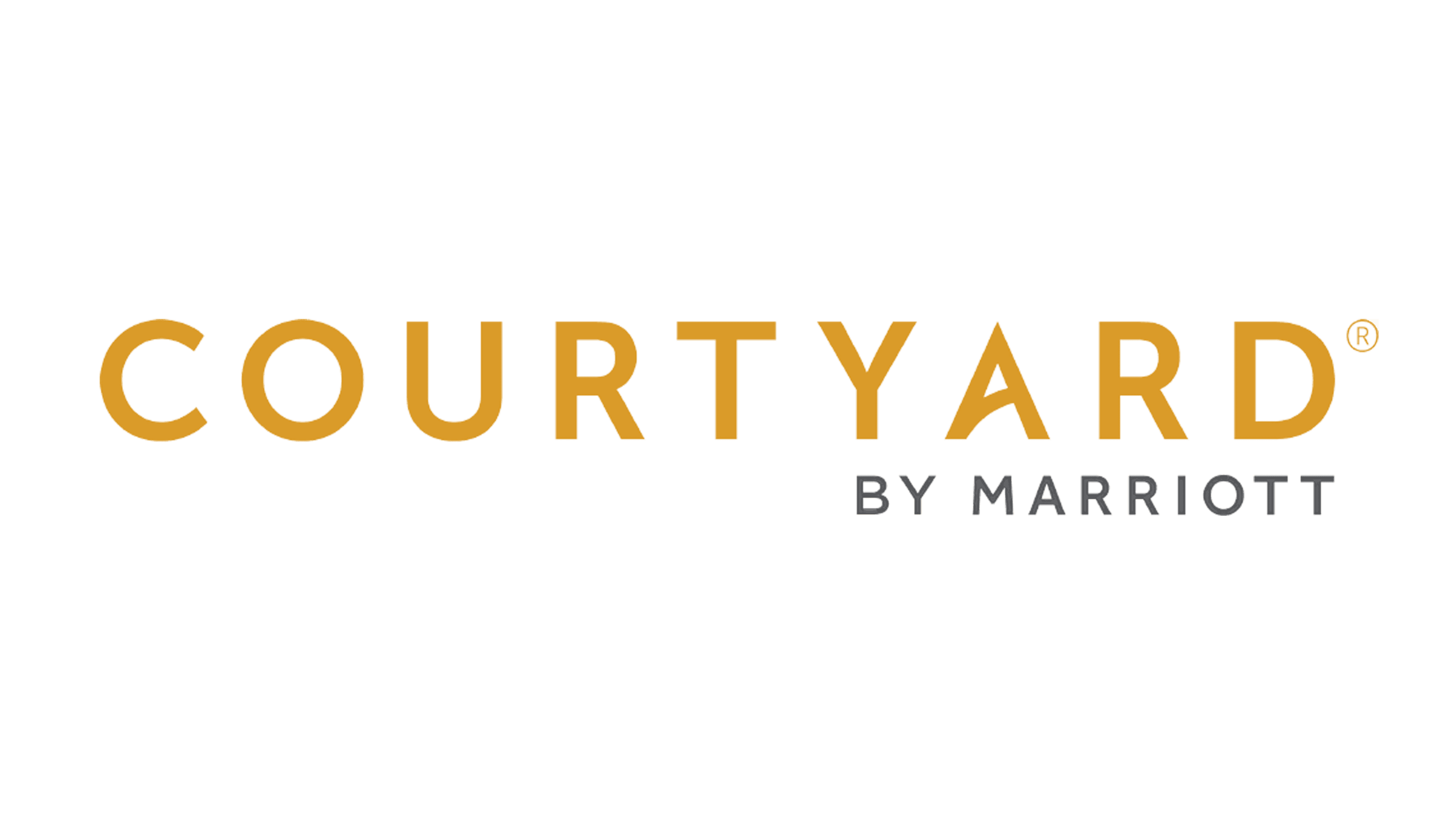 Courtyard by Marriott logo with "Courtyard" in bold yellow and "by Marriott" in smaller gray text.